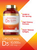 Carlyle Liposomal Vitamin D3 | 10,000 iu | 400 Softgels | Non-GMO and Gluten Free Formula | High Potency Vitamin D Supplement