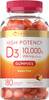 Carlyle Vitamin D3 Gummies | 10,000 iu | 180 Count | Vegetarian, Non-GMO, and Gluten Free Formula | High Potency Vitamin D Supplement | Natural Peach Flavored Gummies