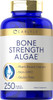 Bone Strength Algae Supplement | 250 Vegan Caplets | Plant-Based Calcium with Vitamin K2, D3, Magnesium | Non-GMO, & Gluten Free | by Carlyle