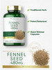Carlyle Fennel Seed 480mg | 200 Capsules | Herbal Supplement | Non-GMO
