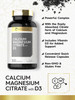 Calcium Magnesium Citrate with Vitamin D3 | 300 Capsules | Non-GMO & Gluten Free Supplement | by Carlyle