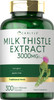 Milk Thistle Capsules | 3000mg | 300 Count | Non-GMO, Gluten Free Extract | by Carlyle