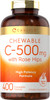 Carlyle Vitamin C 500mg with Rose Hips | 400 Chewable Tablets | Vegetarian | Non-GMO, Gluten Free Carlyle Vitamin C 500mg with Rose Hips | 400 Chewable Tablets | Vegetarian | Non-GMO, Gluten Free