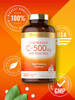 Carlyle Vitamin C 500mg with Rose Hips | 400 Chewable Tablets | Vegetarian | Non-GMO, Gluten Free