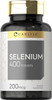 Selenium 200mcg | 400 Tablets | Vegetarian, Non-GMO & Gluten Free Supplement | by Carlyle