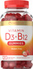 Carlyle Vitamin D3 + B12 Complex Gummies | 120 Count | Vegetarian, Non-GMO, and Gluten Free Formula | Natural Strawberry Flavor Supplement