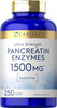 Carlyle Pancreatin Digestive Enzymes | 1500mg | 250 Caplets | Non-GMO, Gluten Free | High Potency Formula