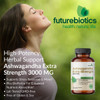 Futurebiotics Ashwagandha Capsules Extra Strength 3000mg - Stress Relief Formula, Natural Mood Support, Stress, Focus, and Energy Support Supplement, 120 Capsules