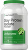 Soy Protein Isolate Powder | 3lb | Unflavored | Vegan, Non-GMO, Gluten Free | by Horbaach