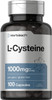 L Cysteine 1000mg | 100 Powder Capsules | Non-GMO, Gluten Free Supplement | by Horbaach