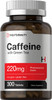 Caffeine Pills 200mg | with Green Tea | 300 Tablets | Vegetarian, Non-GMO & Gluten Free | by Horbaach