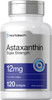Astaxanthin 12mg | 120 Softgels | Triple Strength | Non-GMO & Gluten Free | by Horbaach