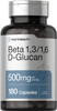 Beta Glucan 1 3D | 180 Capsules | Beta 1,3, 1,6 D Glucan | Non-GMO, Gluten Free Supplement | by Horbaach