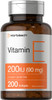 Vitamin E Supplement | 200 IU (90 mg) | 200 Softgel Capsules | Non-GMO and Gluten Free Formula | by Horbaach