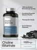 Choline Bitartrate | 1000mg | 250 Capsules | High Potency | Non-GMO, Gluten Free Supplement | by Horbaach