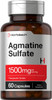 Agmatine Sulfate Capsules 1500Mg | 60 Pills | Pharmaceutical Grade | Non-Gmo, Gluten Free Supplement | By Horbaach