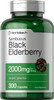 Black Elderberry | 2000mg Capsules | 300 Count | Non-GMO, Gluten Free | Sambucus Supplement | by Horbaach