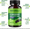 NATURELO Elderberry Gummies  Immune Support with Sambucus Elderberry + Vitamin C + Zinc  Certified Organic, 60ct