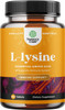 L Lysine 1000mg Nutritional Supplements - L-lysine Essential Amino Acids Supplement for Eye Health Lip Care Bone Support Immune System Support Muscle Growth and Vegetarian Collagen Production