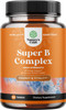Vitamin B Complex Adult Multivitamin - Super B Complex Vitamins for Immune Support Mood Boost and Memory Supplement for Brain Support - Natural Energy Supplement with Active B Complex Vitamins