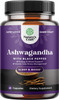 Mood Enhancer Organic Ashwagandha Capsules -Vegan Ultimate Relaxation Pure Ashwagandha Powder for Thyroid Energy Focus and Adrenal Support -Premium Ayurvedic Adaptogen Ashwagandha for Men and Women