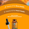 Bundle of Vitamin D Drops with K-2 and Liquid Zinc Sulfate Immunity Booster - for Immune Support and Joint Health - Immune Boost Supplement for Hair Skin and Nails Mineral Supplement