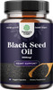 Vegan Black Seed Oil Capsules - Cold Pressed Nigella Sativa Black Cumin Seed Oil Capsules with Omega 3 6 9 Antioxidants and Thymoquinone for Hair Growth Immune Support Joint Health and Digestion