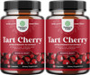 Advanced Tart Cherry Extract Capsules - Extra Strength Tart Cherry Capsules Uric Acid Cleanse and Joint Support Supplement - Muscle Recovery Supplement with Uric Acid Support Polyphenols - 2 Pack