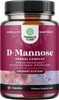 D Mannose with Cranberry Extract Capsules - D Mannose Capsules for Kidney Cleanse Liver Support and Urinary Tract Health for Women - D-Mannose 1000mg Capsules with Hibiscus and Dandelion 60 Count