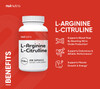 Nui Nutra L-Arginine L-Citrulline Supplement | 750mg | 200 Capsules | Boost Nitric Oxide | Supports Endurance & Athletic Performance | Promotes Energy