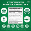 Zazzee USDA Organic Fertility Support Tea, 60 Servings, Balanced Blend of 8 Potent Herbs, Pleasant Mint Taste, 3 Ounces, All-Natural Fertility Support for Women, Non-GMO