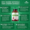 Zazzee Tart Cherry Extract Capsules, 200 Vegan Capsules, 3000 mg Strength, Potent 10:1 Extract, Over 6-Month Supply, Vegan, Non-GMO and All-Natural