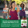 Zazzee USDA Organic Extra Strength Beet Root 20:1 Extract, 8000 mg Strength, 120 Veggie Caps, Enhanced Absorption with Organic Black Pepper Extract, Vegan, All-Natural and Non-GMO