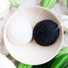 Konjac Sponge  2 Pack of Natural Facial Sponges for Gentle Cleansing and Face Exfoliating Loofah for Use with Wash Cleanser or Oil to Clean Skin 1 White Natural 1 Black Charcoal
