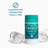 CRYSTAL Magnesium Solid Stick Natural Deodorant NonIrritating Aluminum Free Deodorant for Men or Women Safely and Effectively Fights Odor Baking Soda Free Cucumber  Mint 2.5 Oz Pack of 2