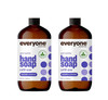 Everyone Liquid Hand Soap Lavender  Coconut PlantBased Cleanser with Pure Essential Oils 32 Fl Oz Pack of 2 Packaging May Vary