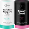 PREMAMA Prenatal Vitamin Energy Boost Drink Mix  Fertility Support Bundle Omega 3 B Vitamins DHA Folate 28 Servings