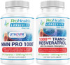 ProHealth Longevity NMN Pro 1000 Enhanced Absorption Featuring Uthever Brand NMN 1000 mg per Serving 60 Capsules  TransResveratrol 1000 mg per Serving 60 Capsules Bundle