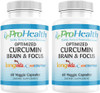 ProHealth 2Pack Brain  Focus  Optimized Curcumin Longvida with BaCognize Bacopa Monnieri 60 Veggie Capsules