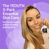 Essentials Anti Aging Skin Care Set Toner Hyaluronic Acid Serum Face Moisturizer Face Care Kit for Wrinkles  Dark Spot Beauty  Personal Skincare Products for Men  Women 3Piece Kit by YEOUTH
