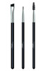 Aesthetica Pro Series 3-Piece Eyeliner, Brow & Spoolie Brush Set - Vegan and Cruelty Free