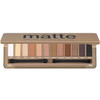 BYS 12 Shade Matte Eyeshadow Palette Tin Collection with Mirror, Double Ended Applicator and Blender, Nude and Smoke