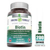 Amazing Formulas Biotin Supplement - 10,000mcg - 200 Veggie Capsules (Non-GMO, Gluten Free) -Supports Healthy Hair, Skin & Nails