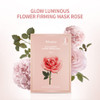 JMsolution Glow Luminous Flower Firming Mask Rose - Korean Skincare Facial Mask - Rosewater and 3 types of flower extracts-Nourshing moisturizing - 10 sheets for all skin type