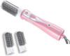 REBUNE 1200W Hair Dryer Brush 3 In 1 Hair Straighteners & Hair Curler Styling Hot Air Styler With 2 Brushes RE-2078 Pink