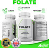 Folate 1000mcg (L-Methylfolate) 120 Capsules, 5-MTHF Active Form of Folic Acid/Vitamin B9