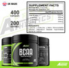 BCAA Amino Acid Support 400 Capsules - 500mg BCAA Tablets 1000mg Per Serving - 2:1:1 Ratio of L Leucine, L Isoleucine & L Valine - Made in The UK - Suitable for Both Men & Women