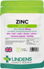 Lindens Zinc Citrate 50mg - 100 Vegan Tablets - Immune Function, Fertility, Healthy Bones, Vision, Hair, Nails and Skin - Made in The UK | (3+ Months Supply) | Letterbox Friendly