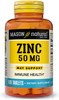 Mason Natural Zinc 50 Mg - Improved Immune System Function, Supports Antioxidant Health, Aids Absorption Of B Vitamins, 100 Tablets