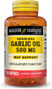 Mason Natural Garlic Oil 500 mg Odorless Allium Sativum Supplement - Supports Healthy Circulatory Function, 100 Softgels